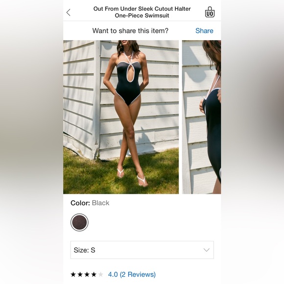 NWT Out From Under Sleek Cutout Halter
One-Piece Swimsuit - Picture 3 of 5